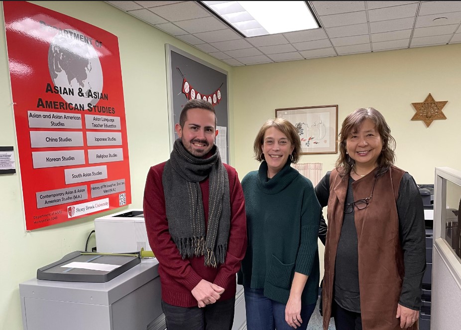 Visiting Scholar Alessandro Pagano with Dr. Sato and Theresa