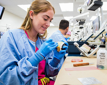 A student in the dentistry program