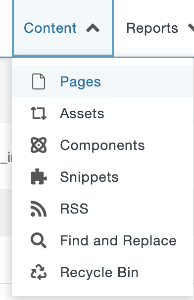 Content > Pages